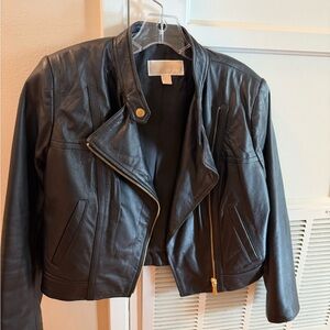 Michael Kors Black Leather Jacket - never worn